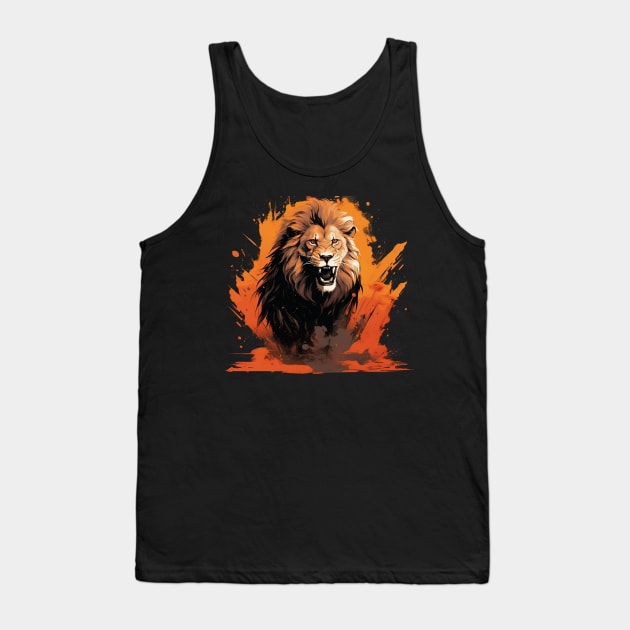 lion Tank Top by piratesnow